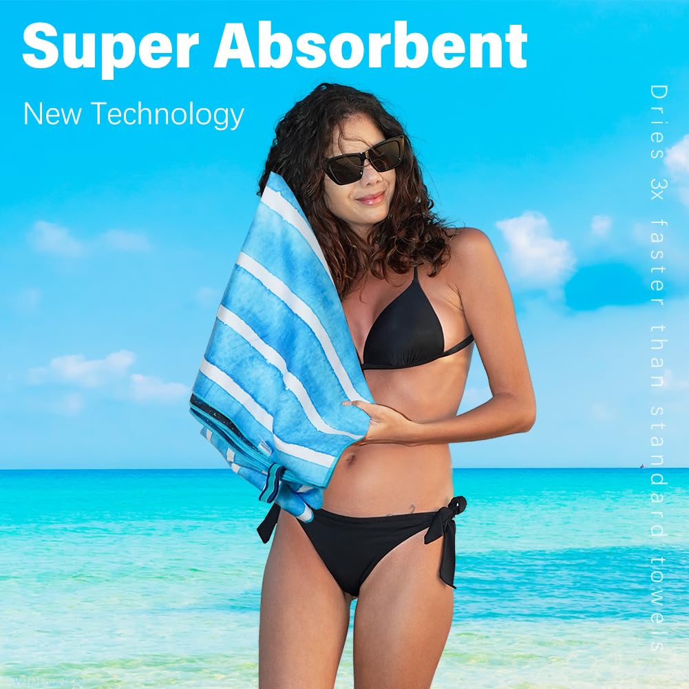 Widdonen double-sided towel in vibrant designs for beach style.