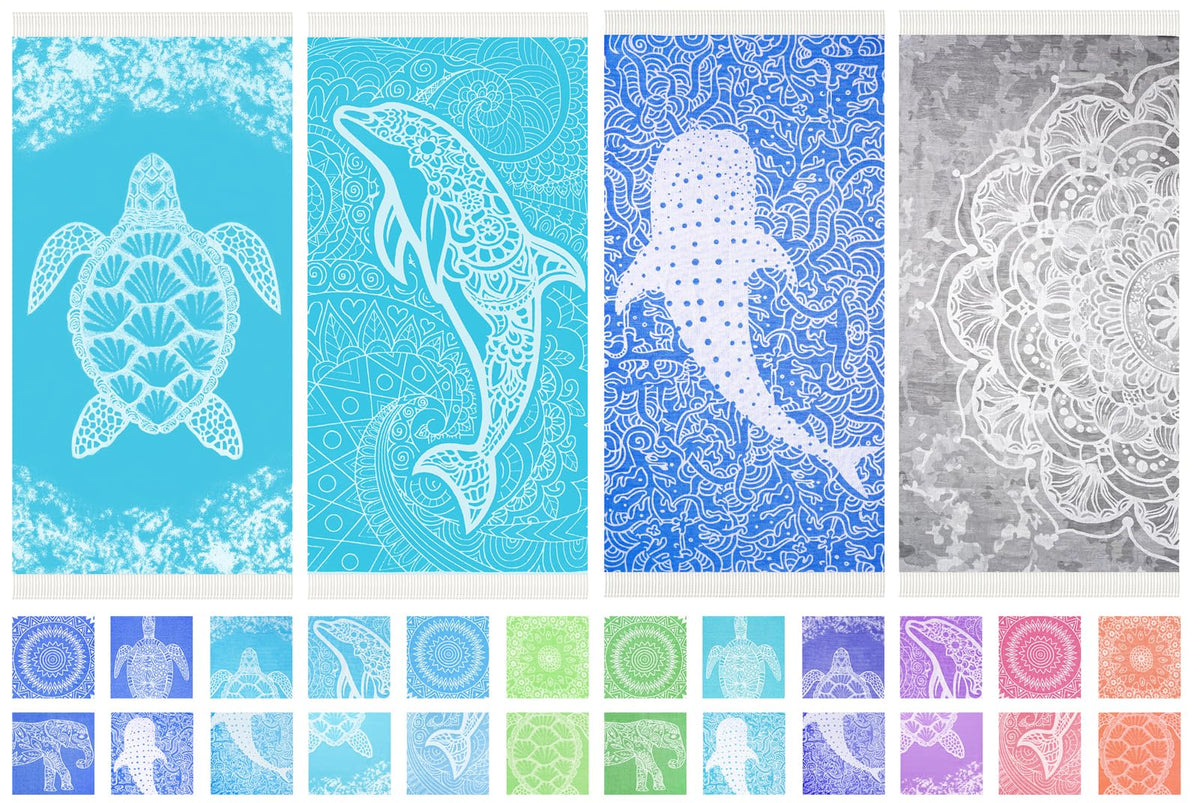 Widdonen thin Turkish beach towel 36x79 inches dries quickly after sunbathing.