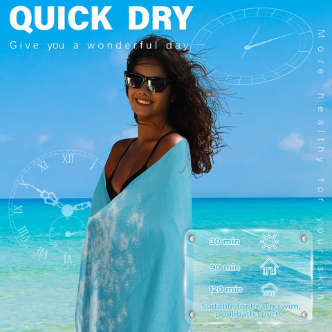 Widdonen Turkish beach towel soft cotton blend against the skin.
