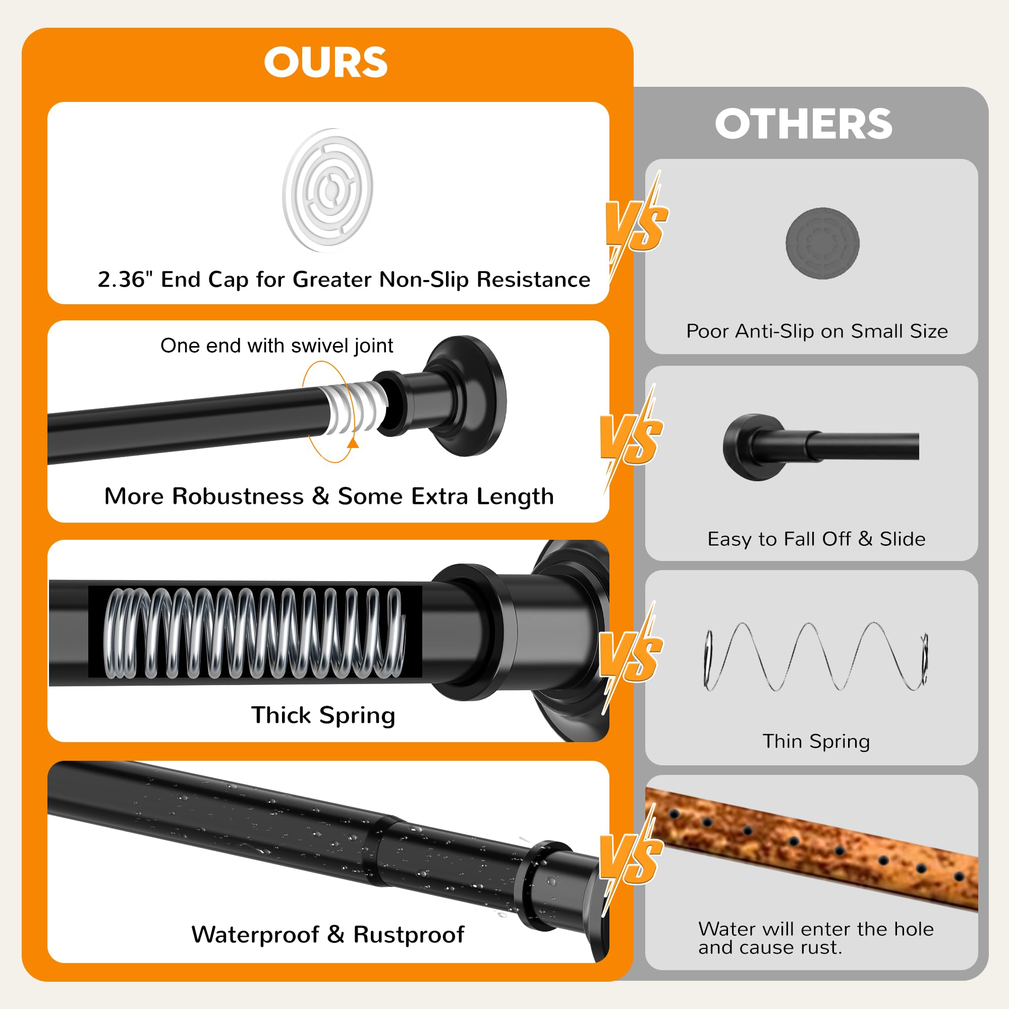 Widyana spring-telescopic design provides strong tension and secure fit