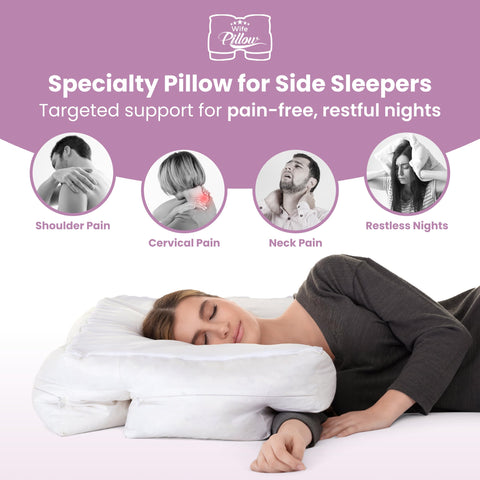 Wife Pillow down-alternative fill stays lofted and supportive overnight.