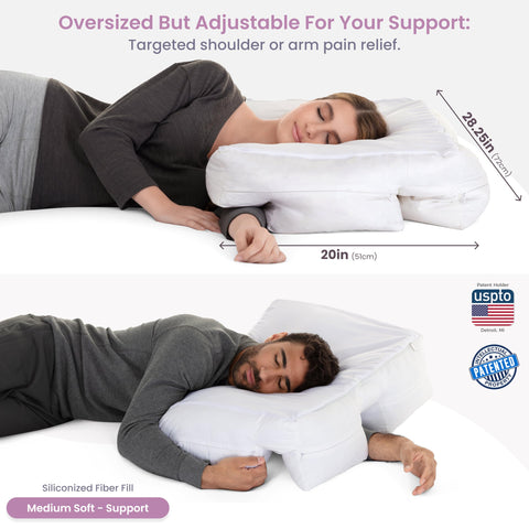 Wife Pillow center-channel helps keep neck aligned for a comfortable morning.
