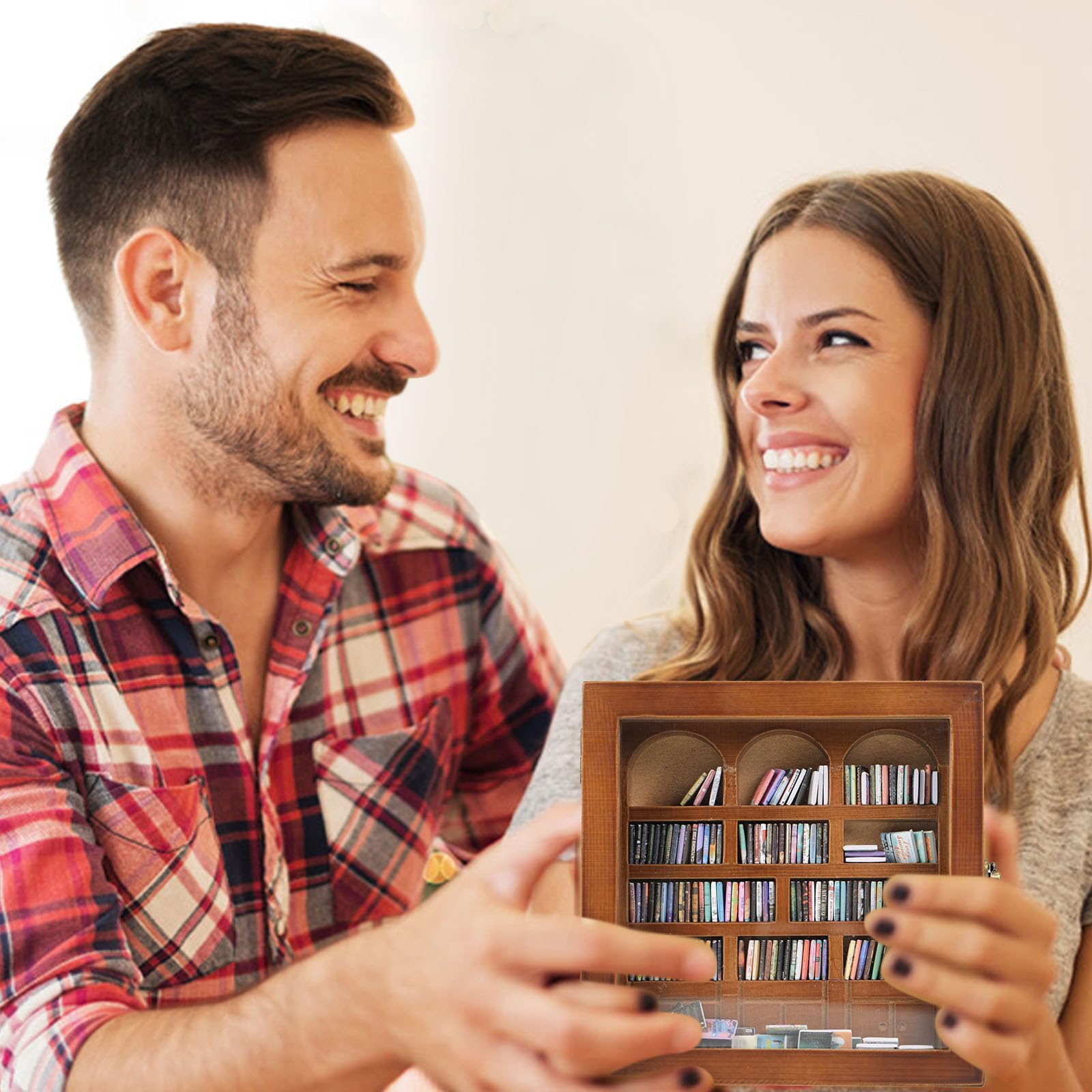 WifePro Anxiety Bookshelf includes 200 tiny books for display and creative play.