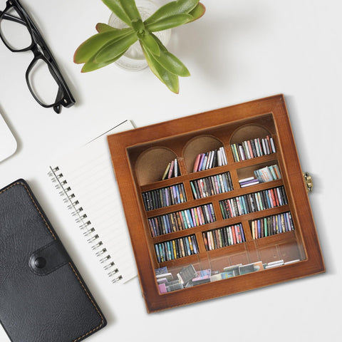 WifePro Anxiety Bookshelf compact footprint fits on small desks and shelves.