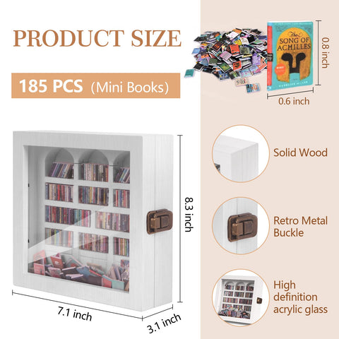 WifePro Anxiety Bookshelf compact square design ideal for desks.