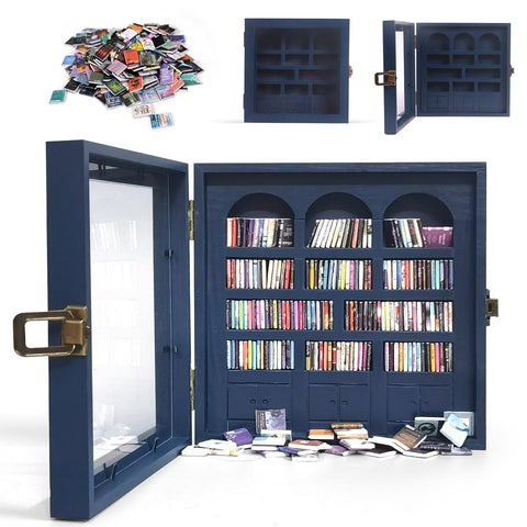 WifePro Anxiety Bookshelf front view, compact desk charm for small spaces