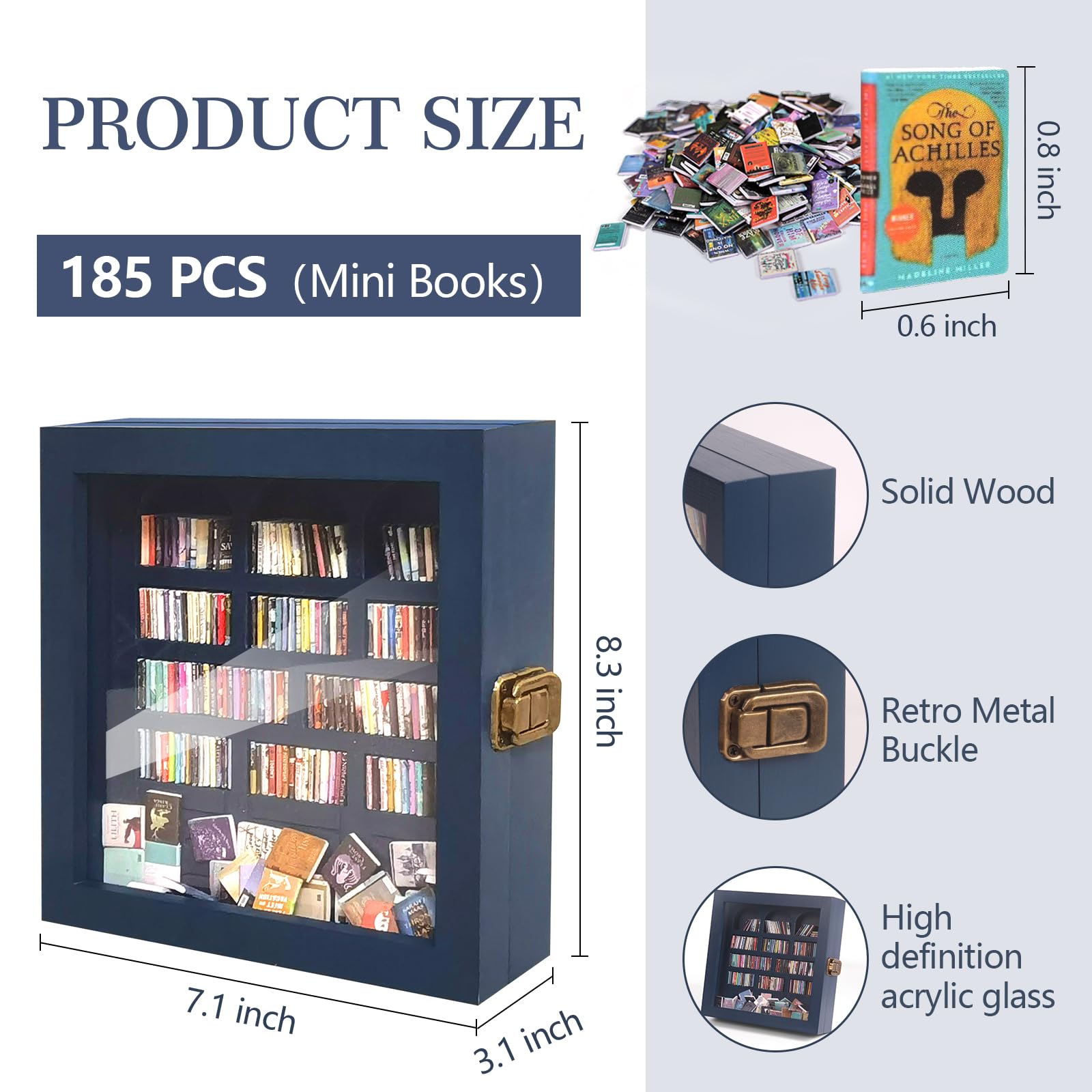 WifePro Anxiety Bookshelf side view, fits neatly on shelves and desks