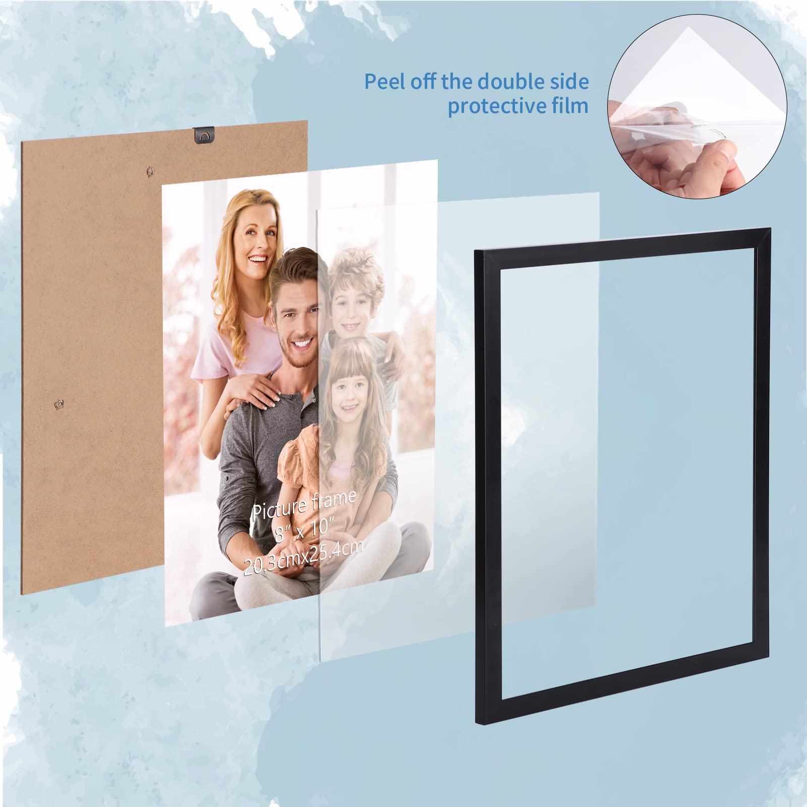Durable composite frame protects cherished prints with longevity.