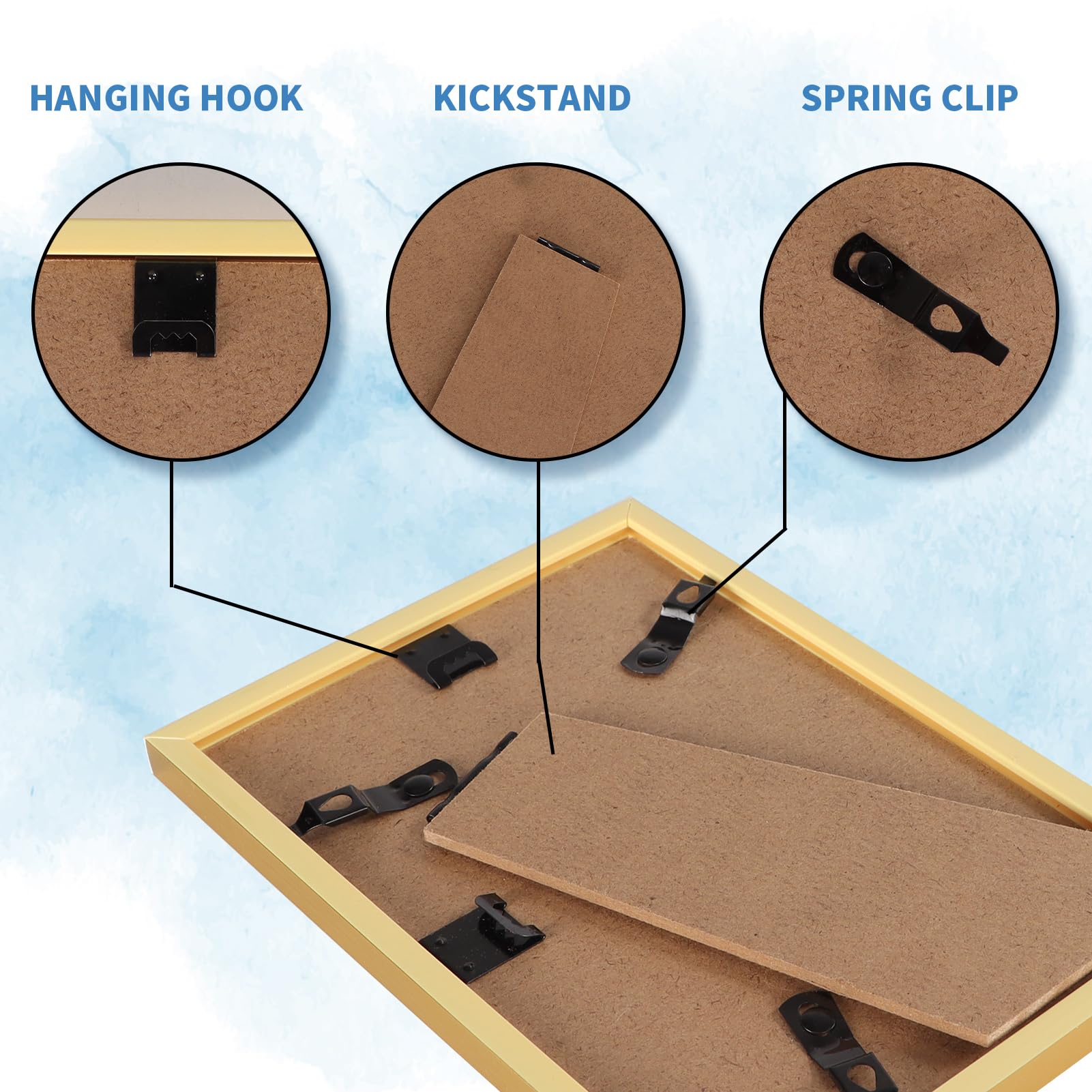 WIFTREY plexiglass-front protects photos from dust and damage.