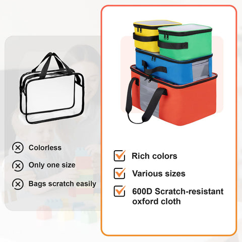 Wigojoy bags with mesh pockets keep small pieces visible.