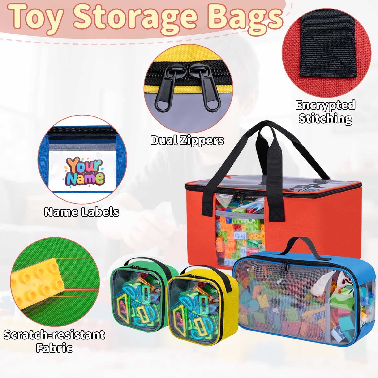 Wigojoy carrying handle enables portable toy storage.