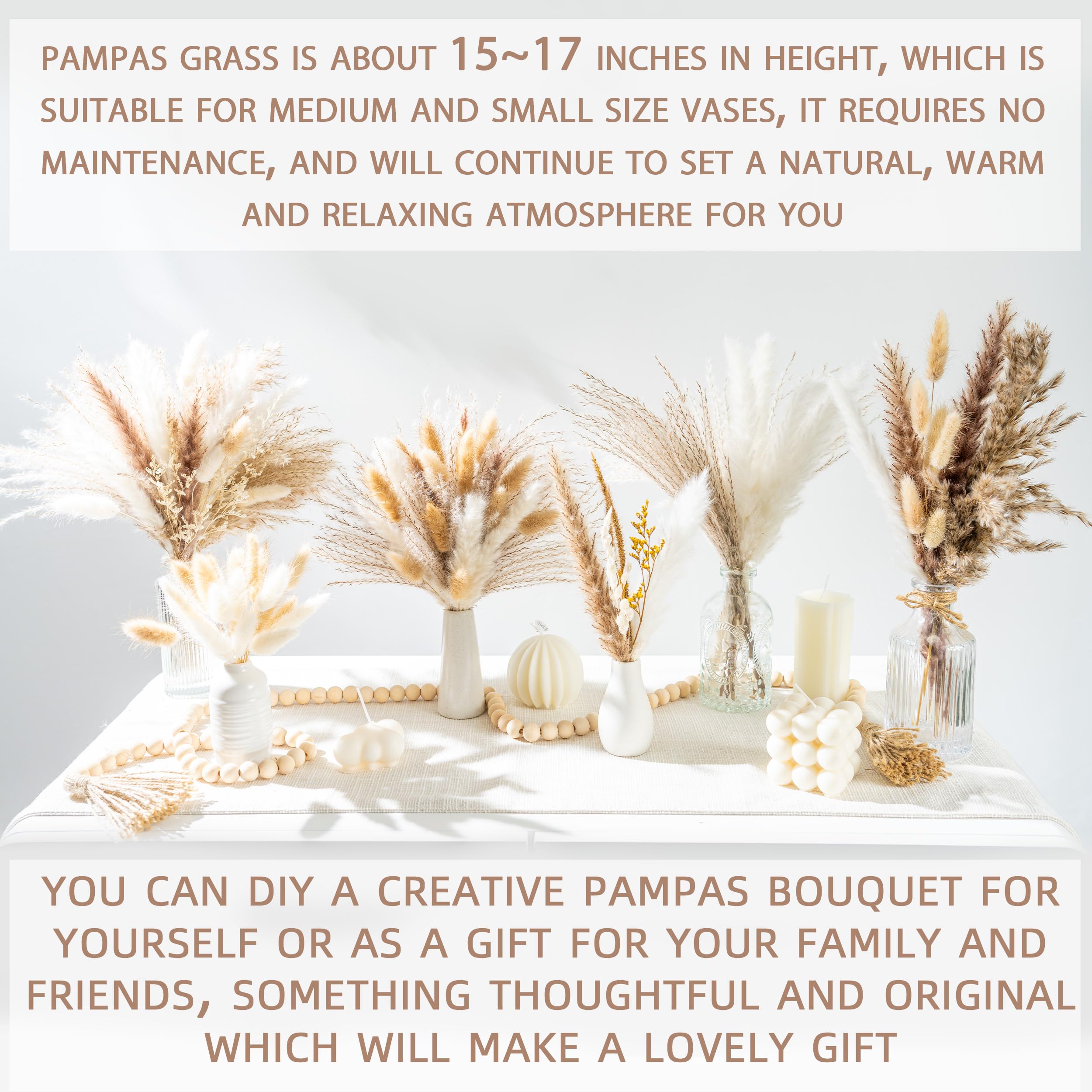 WILD AUTUMN pampas grass arrangement illustrating low-maintenance decor