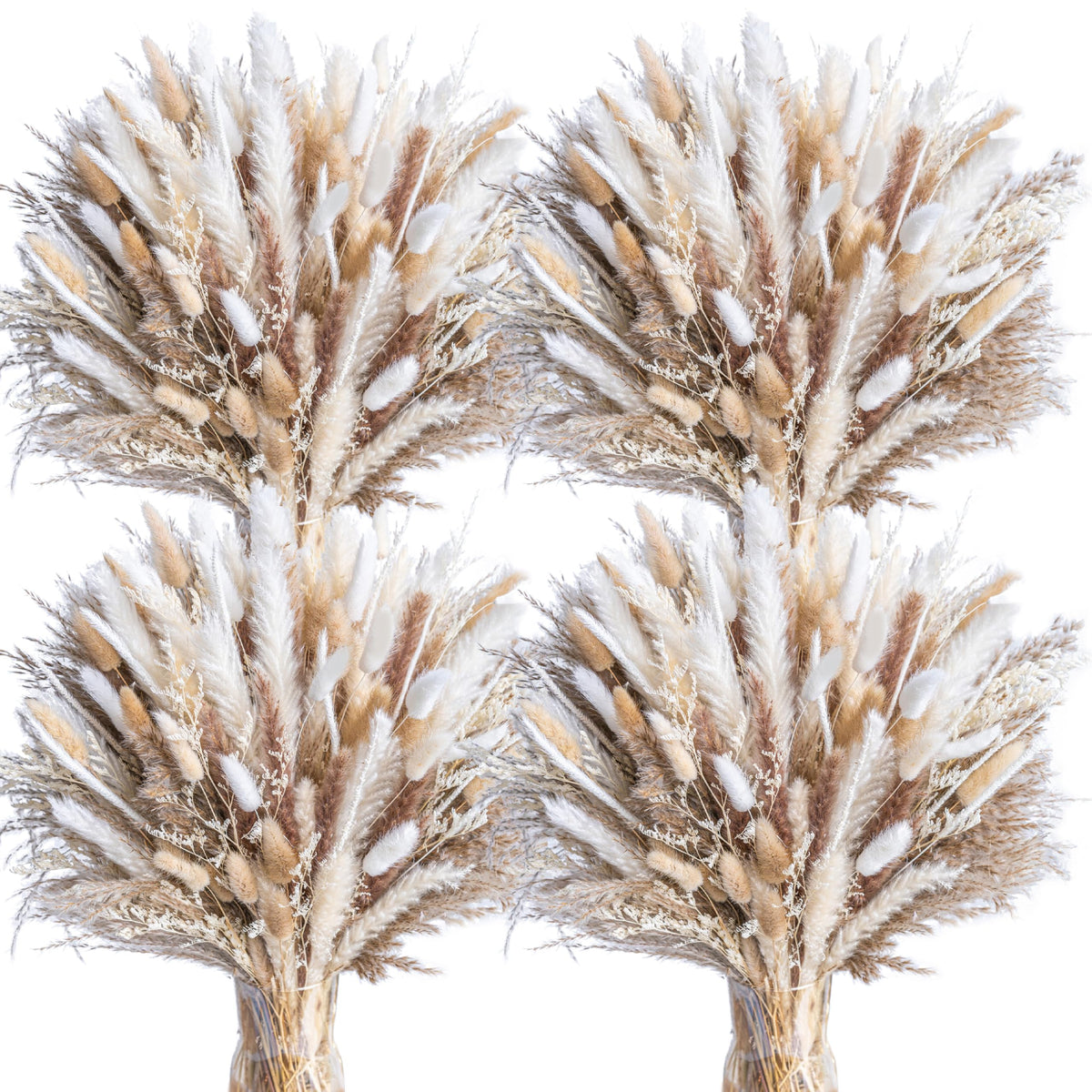 WILD AUTUMN pampas grass bouquet closeup showing natural texture for home decor