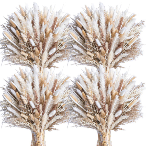 WILD AUTUMN pampas grass bouquet closeup showing natural texture for home decor