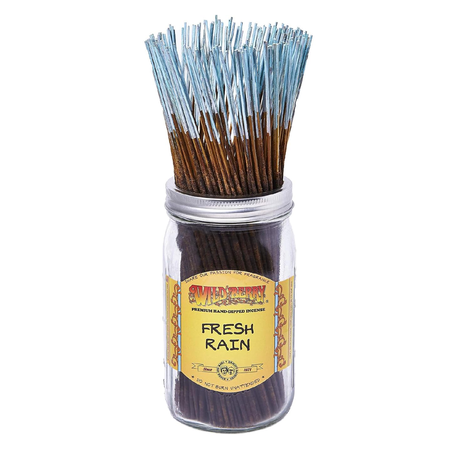 Wild Berry Fresh Rain incense pack emits a fresh bergamot-lavender aroma for uplifting spaces.