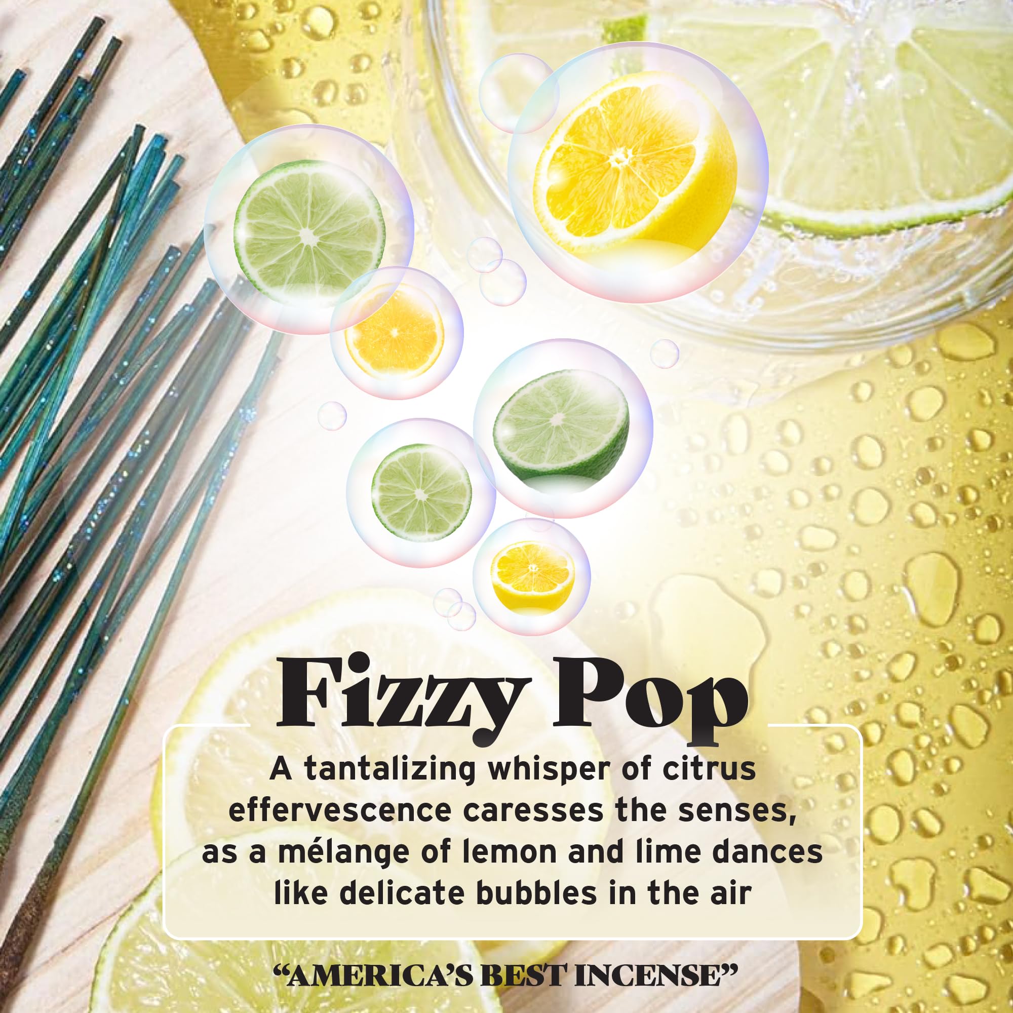 Wild Berry Fizzy Pop incense sticks in a holder for easy use and diffusion.