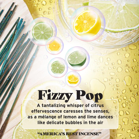 Wild Berry Fizzy Pop incense sticks in a holder for easy use and diffusion.