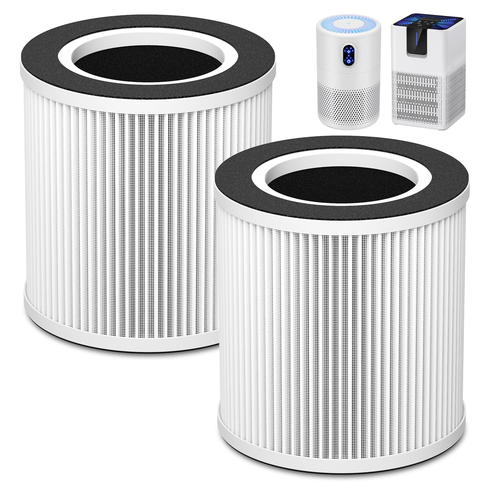 WILERDA B-D02L/M05 replacement filter two-pack for MOOKA purifiers, ready for quick installation.