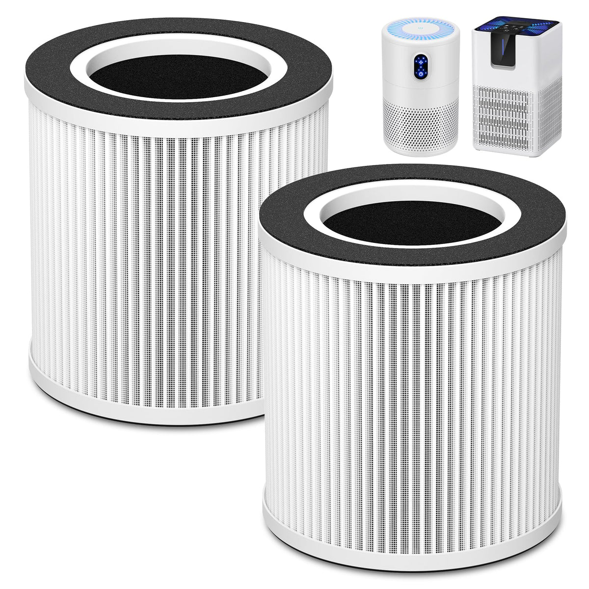 WILERDA B-D02L/M05 replacement filter two-pack for MOOKA purifiers, ready for quick installation.