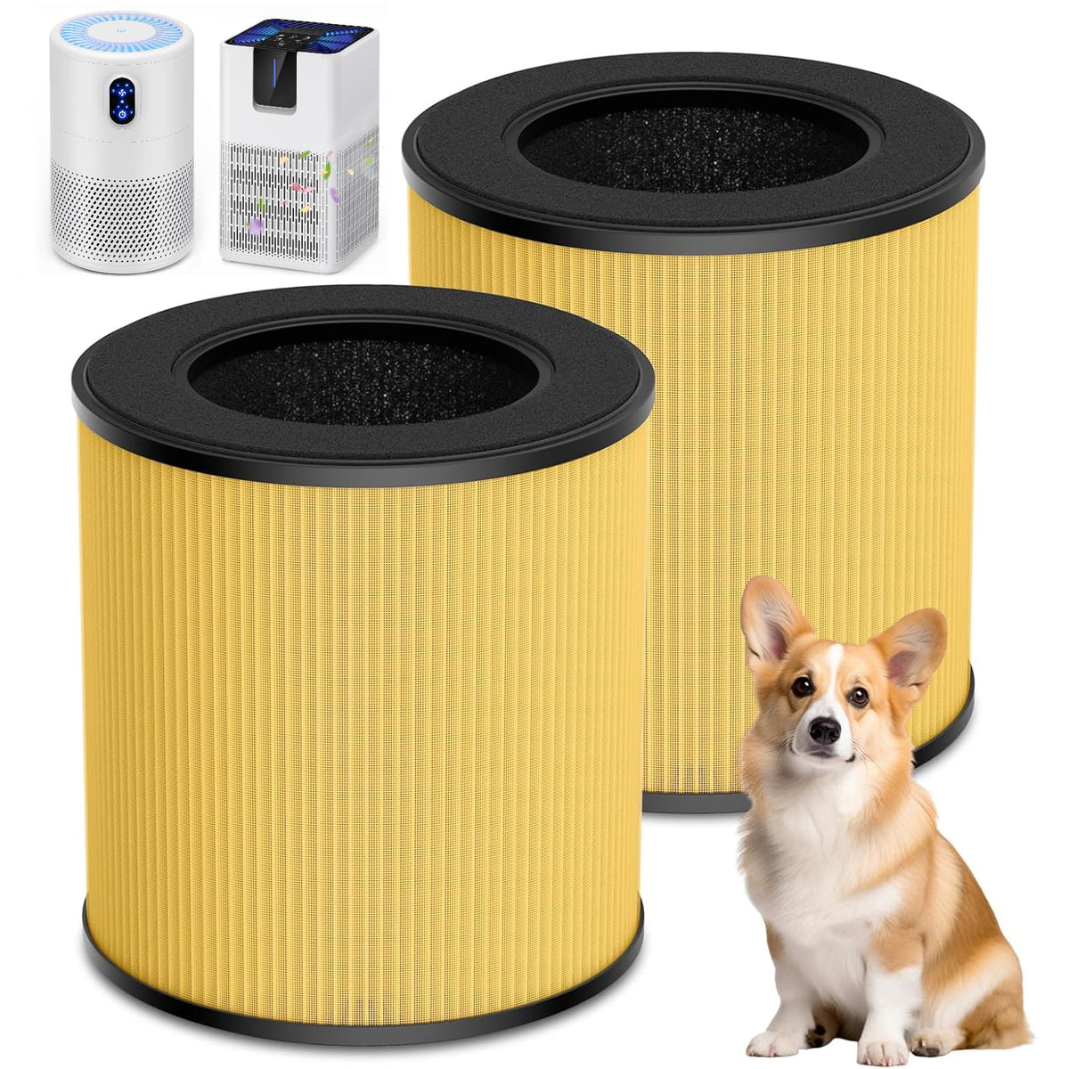 WILERDA BD02L/M05 replacement filter front view improves air quality