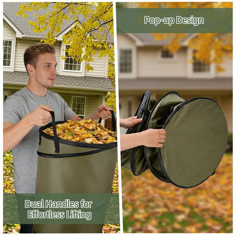 Willbetoper green outdoor bin provides stable waste disposal even when full.