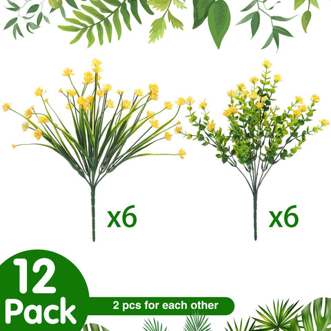 WILLBOND yellow boxwood shrubs artificial for versatile indoor/outdoor greenery
