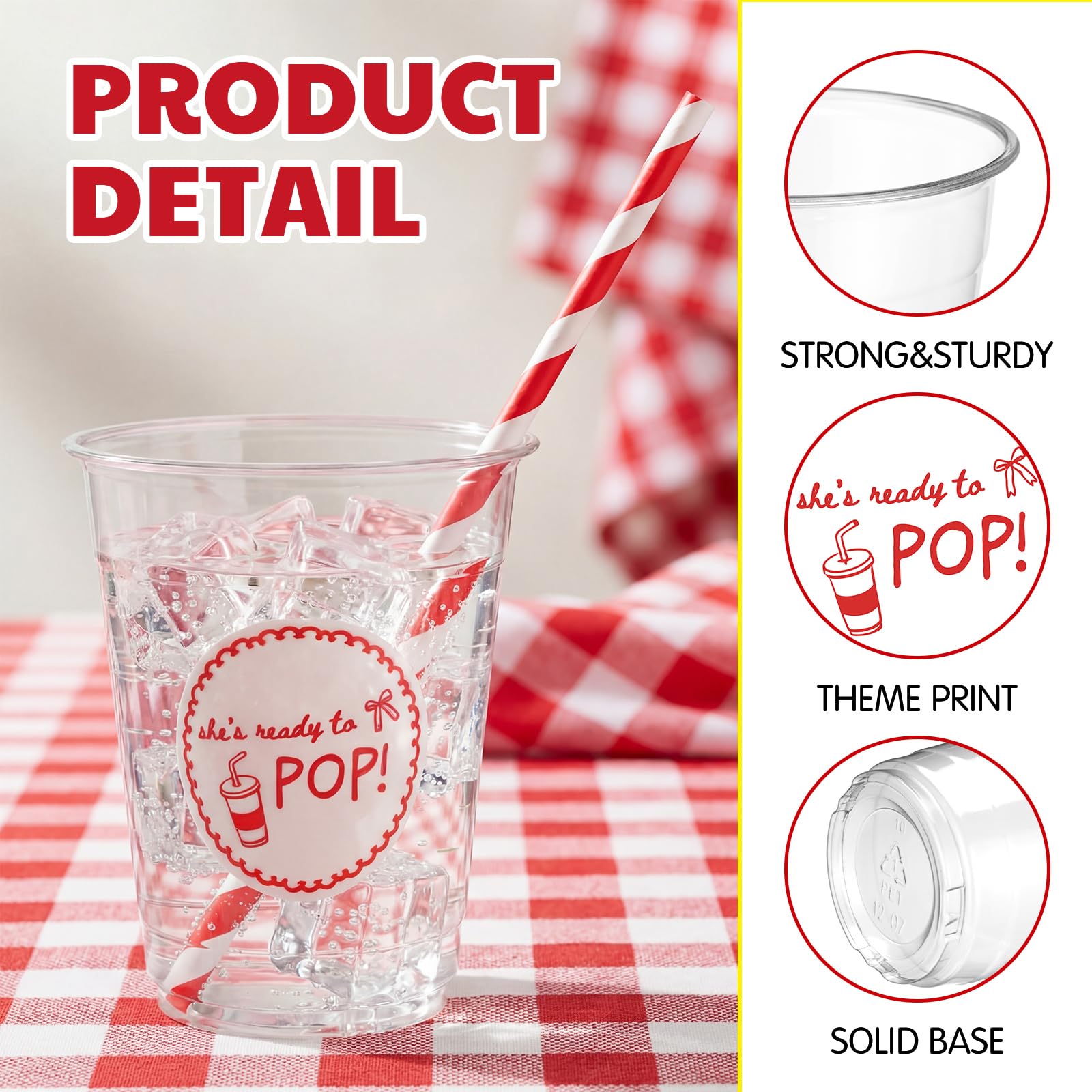 Willinglong baby shower table setup using 12 oz cups