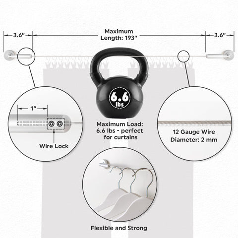Expandable wire from Willow and Eva extending up to 16 feet