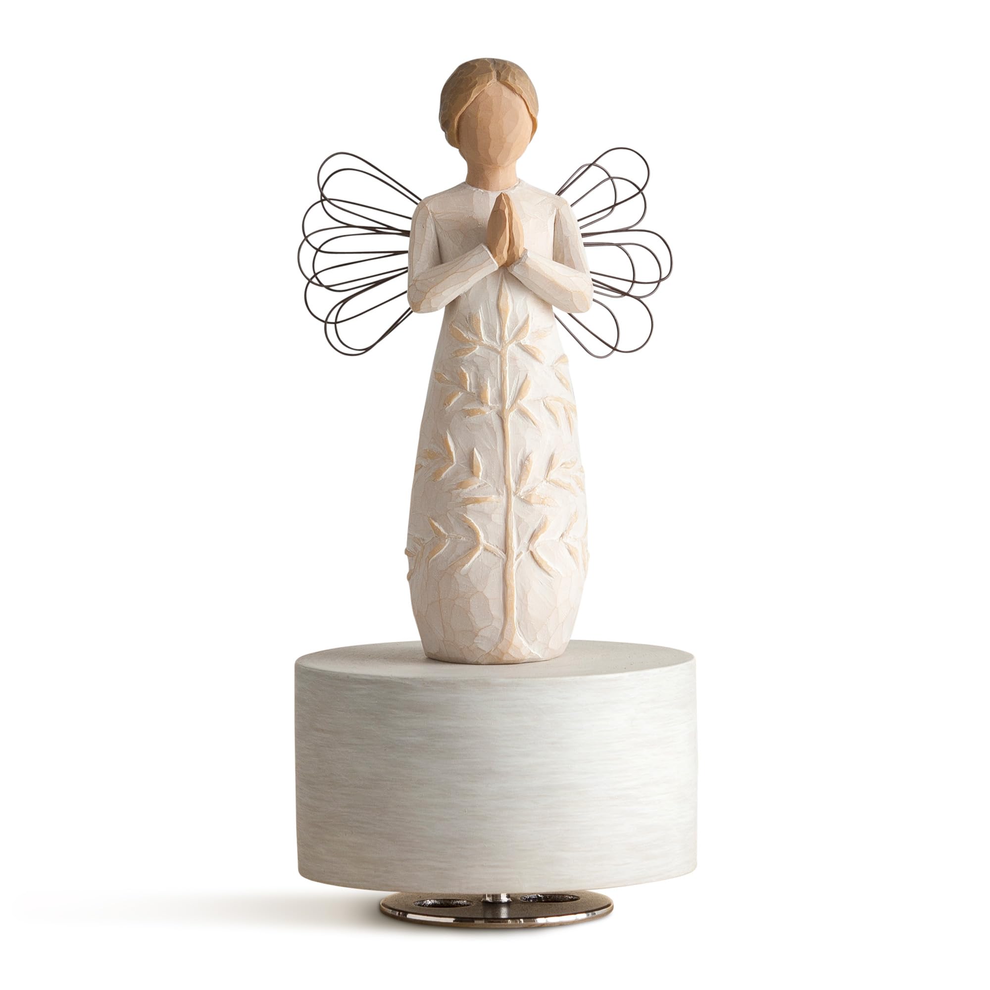 Willow Tree A Tree, a Prayer musical angel rotates while playing Amazing Grace on display