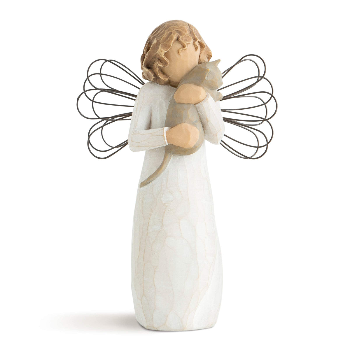 Willow Tree affection angel with cat figurine for pet lovers