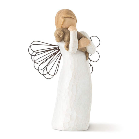 Willow Tree Angel of Friendship with dog—tender gift for friends and pet lovers.