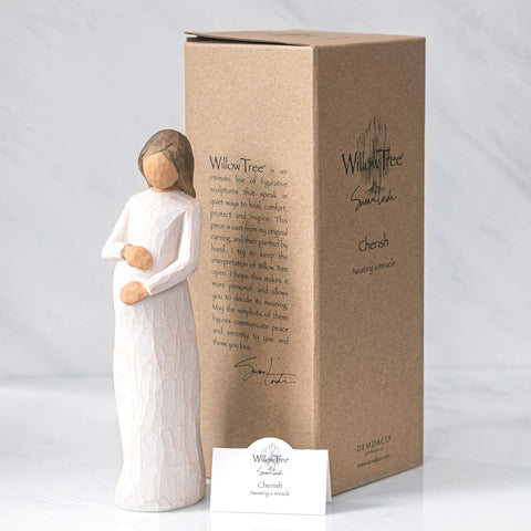 Willow Tree Cherish displayed on shelf or mantel for sentimental decor