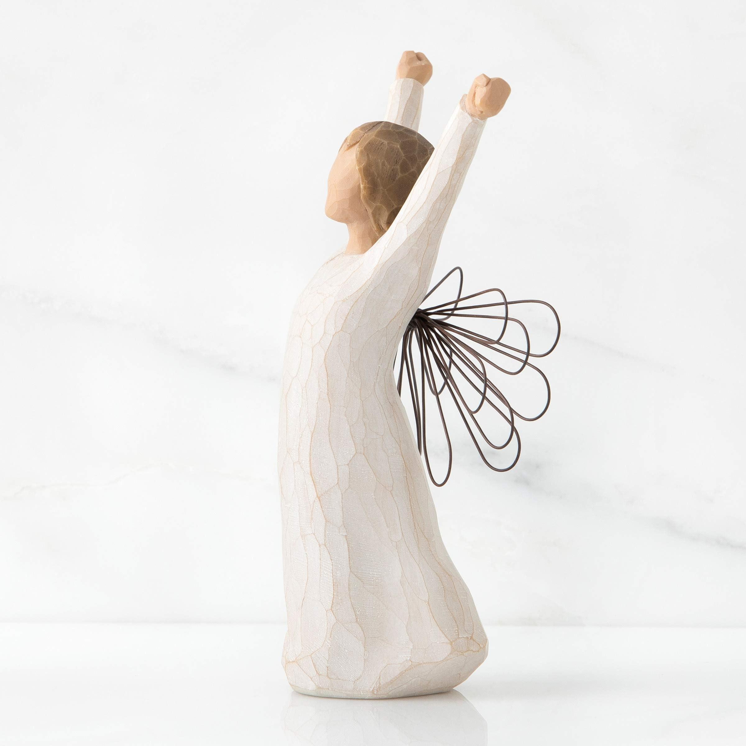 Willow Tree Courage Angel with upraised arms adds a hopeful focal point to rooms.