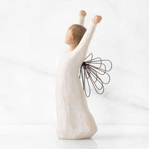 Willow Tree Courage Angel with upraised arms adds a hopeful focal point to rooms.