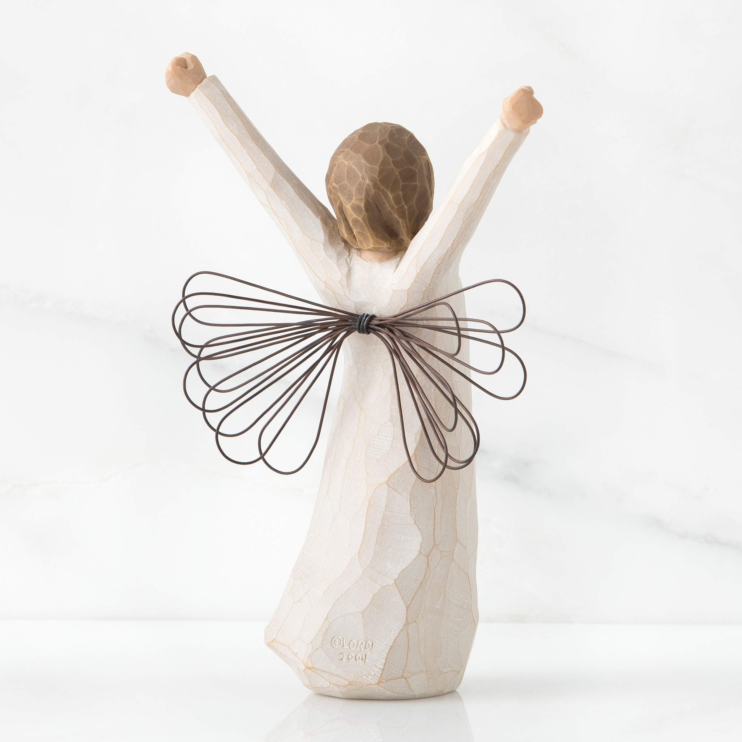 Willow Tree Courage Angel with sculpted wings provides uplifting decor for living spaces.