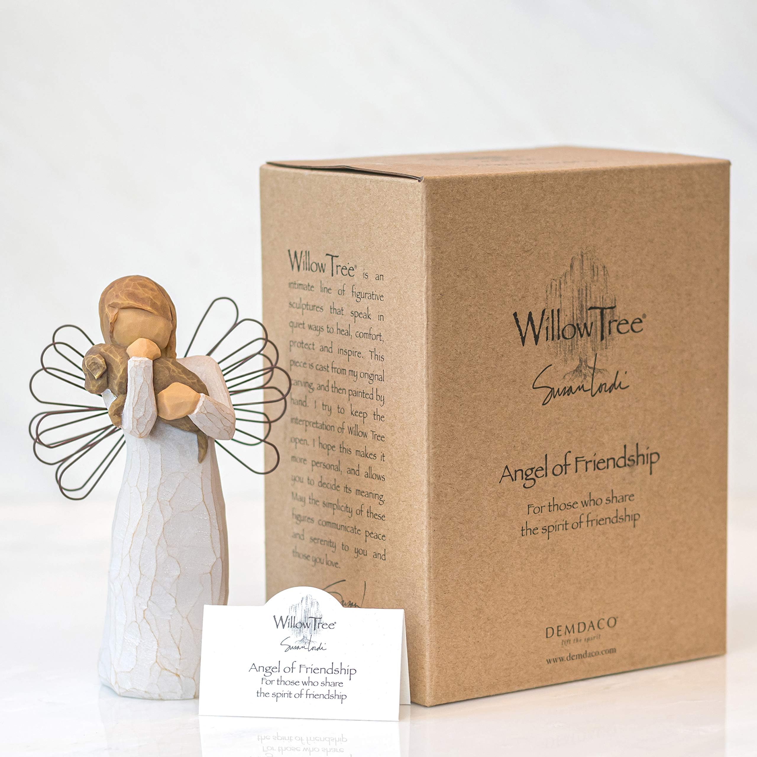 Willow Tree cream-dress angel decor for friendship reminders.