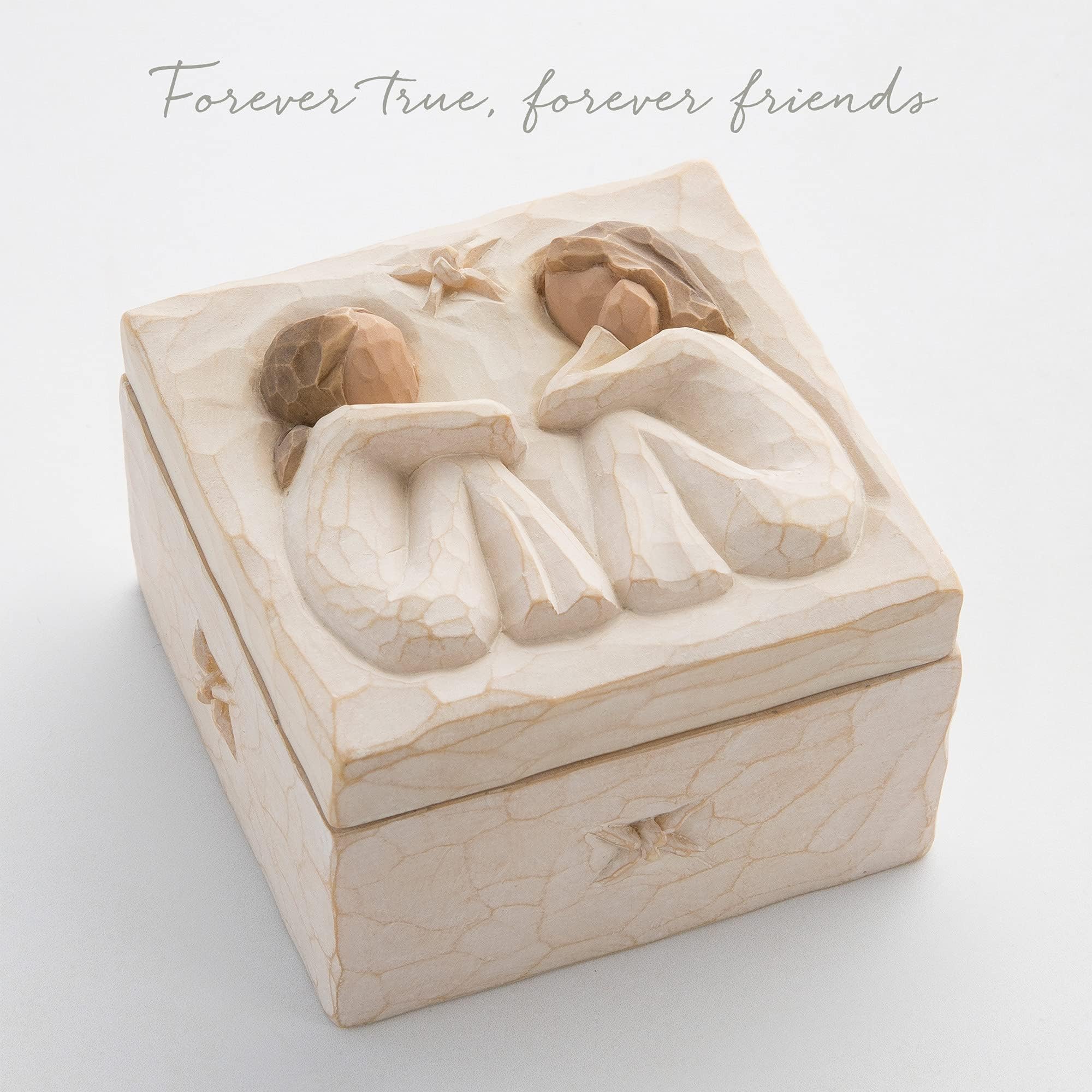 Willow Tree bottom message reveals love and friendship.