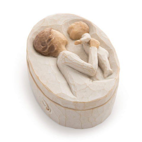 Willow Tree Grandmother keepsake box front view for jewelry and memories.