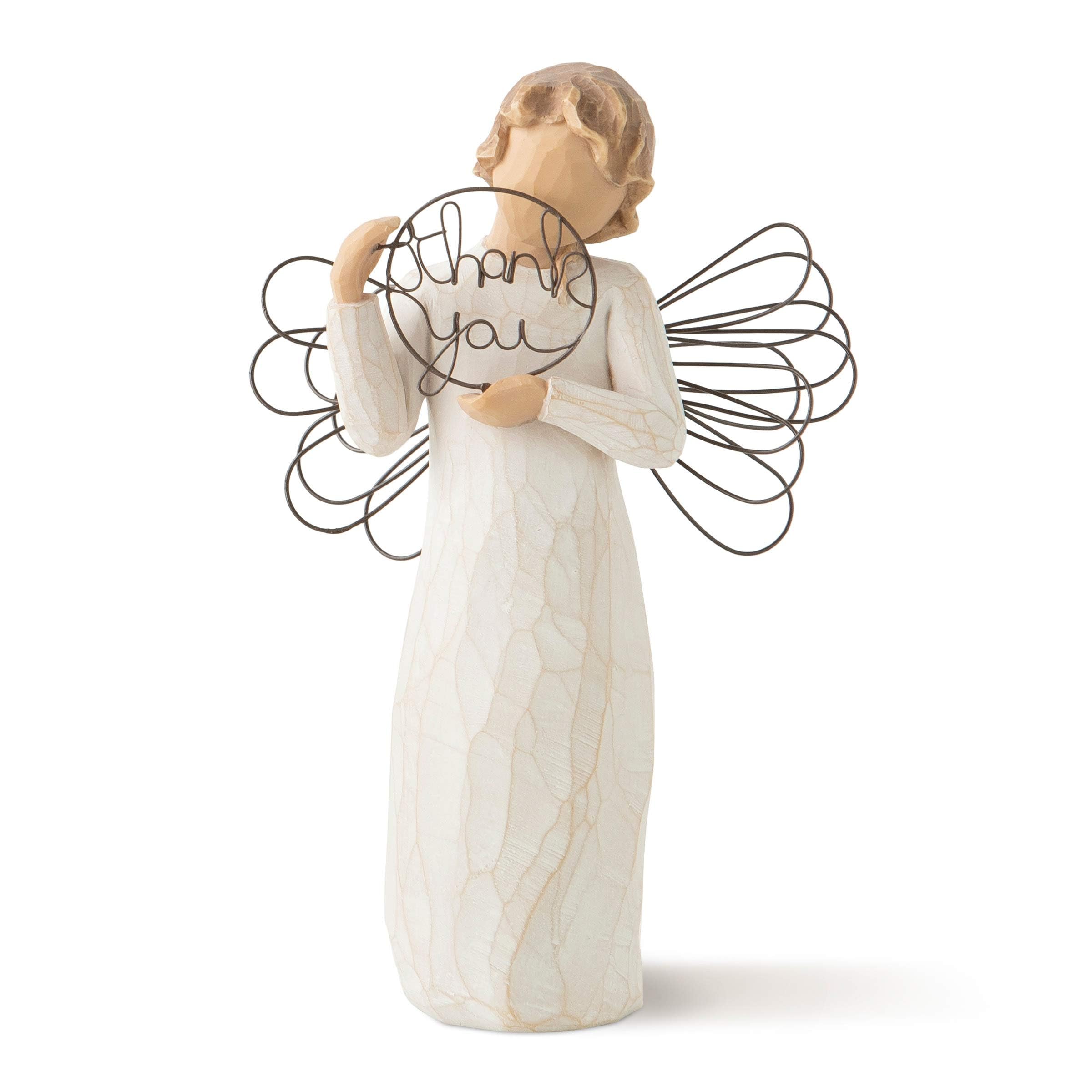 Willow Tree Just for You Angel in cream dress ready for display on a shelf.