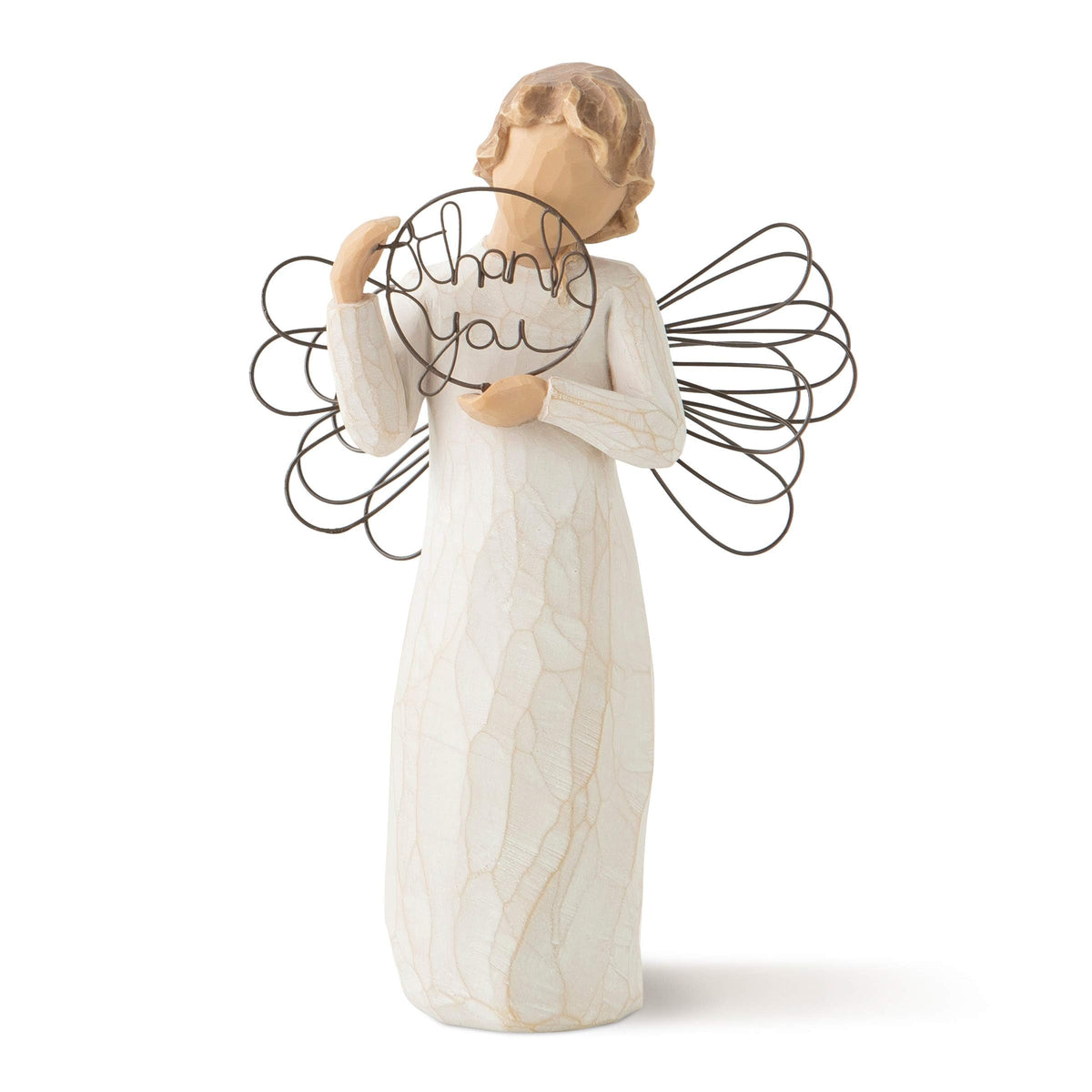 Willow Tree Just for You Angel in cream dress ready for display on a shelf.