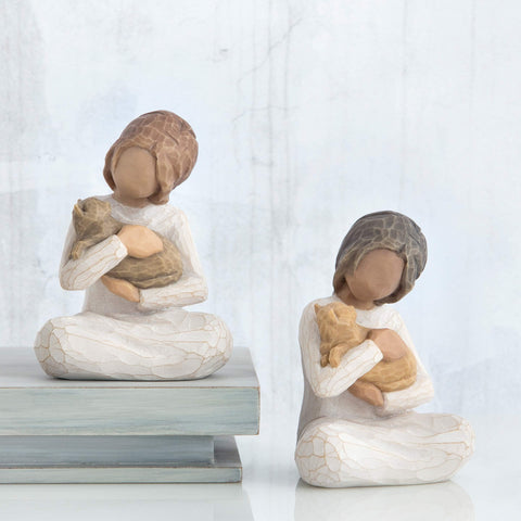 Dust with a soft brush to preserve the hand-painted finish.