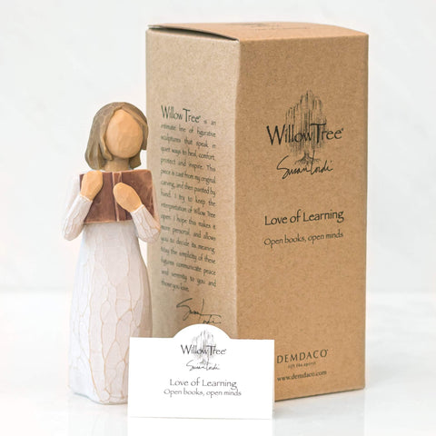 Willow Tree Love of Learning sculpture carved by Susan Lordi, a collectible keepsake