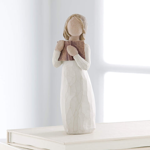 Gift-ready packaging for Willow Tree Love of Learning sculpture