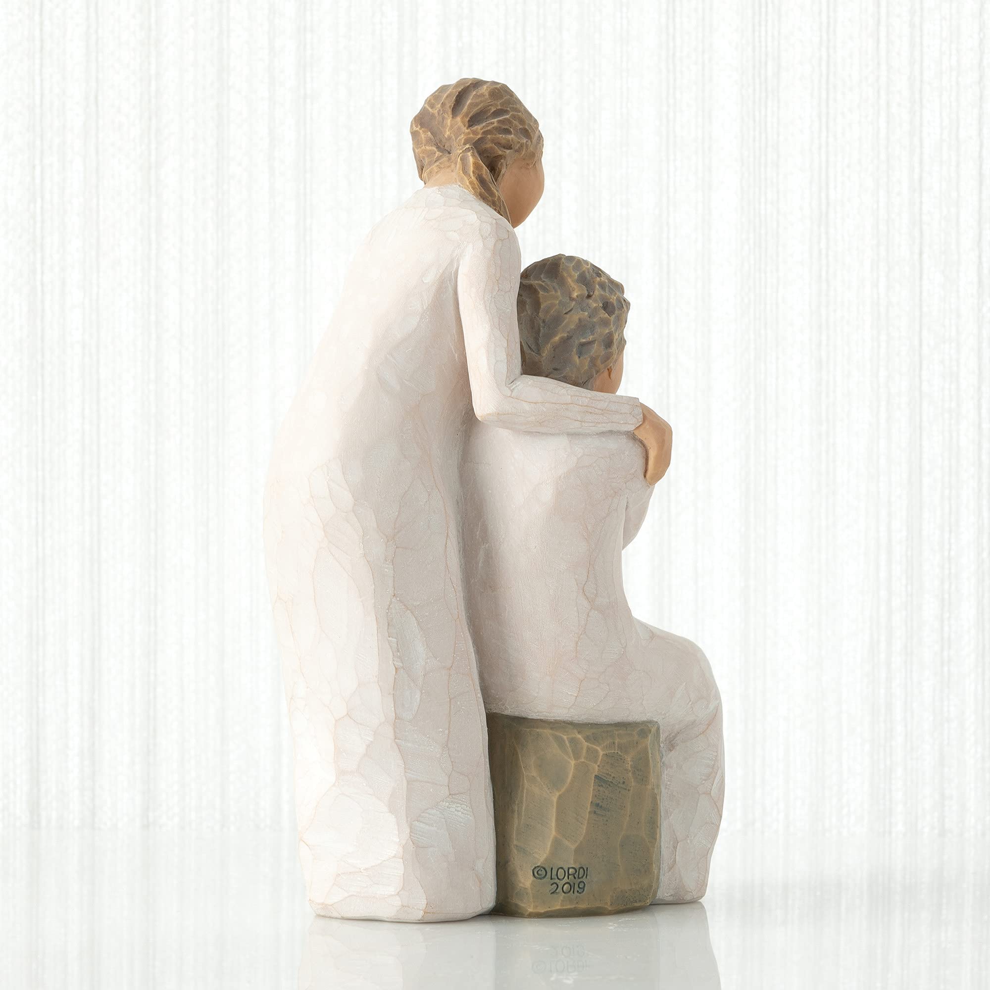 Willow Tree Loving My Mother elder figure with daughter, meaningful caregiving moment.