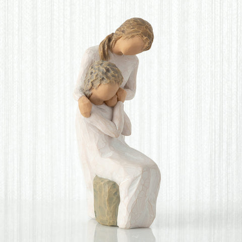 Willow Tree Loving My Mother displayed on a shelf or mantel.