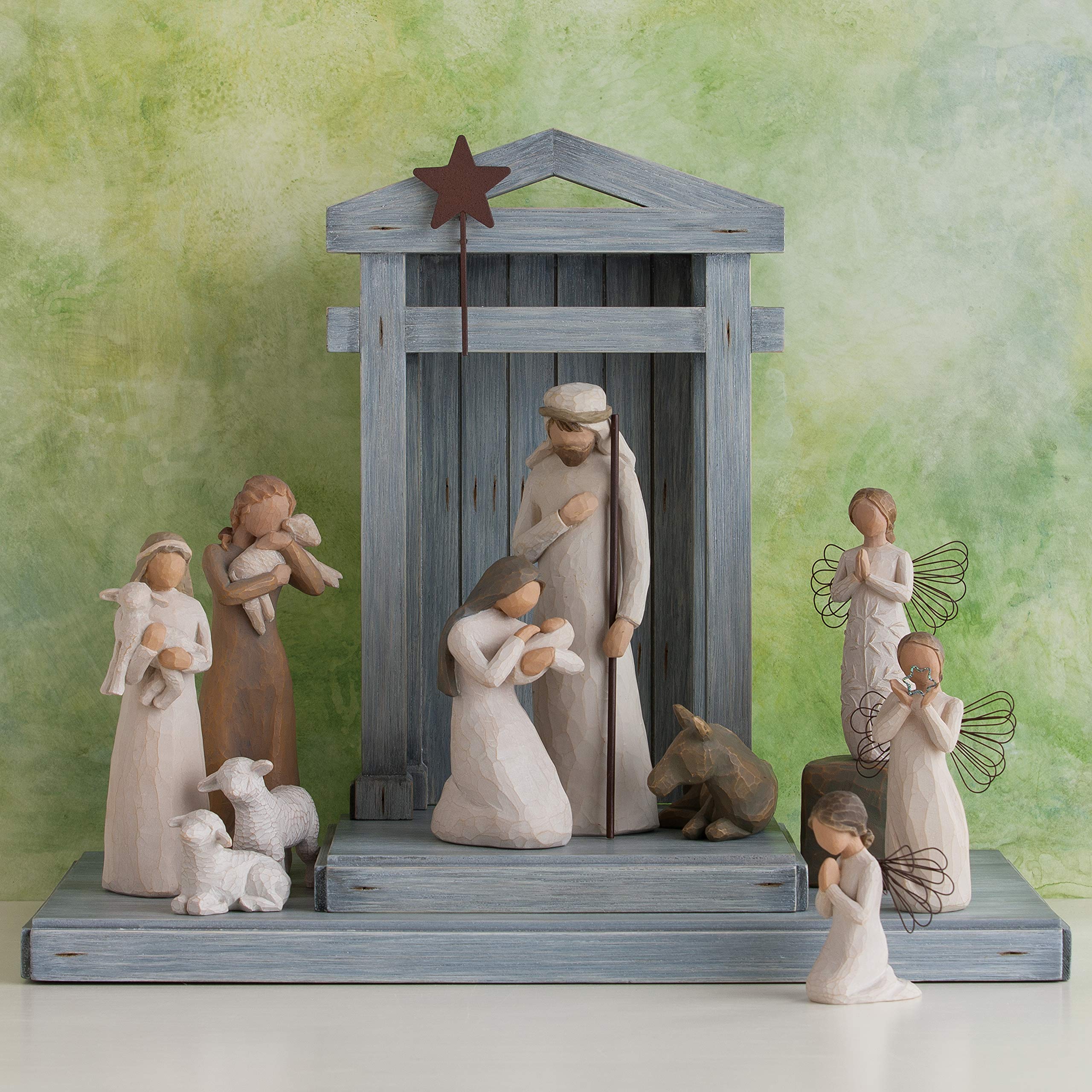 Willow Tree Nativity white sheep lying figurine for gentle display