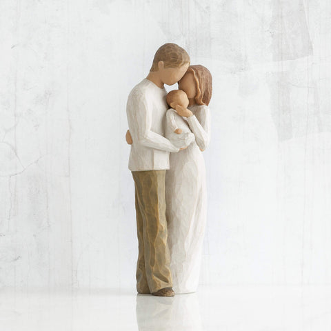 Willow Tree Our Gift cream dress and shirt pose for elegant display