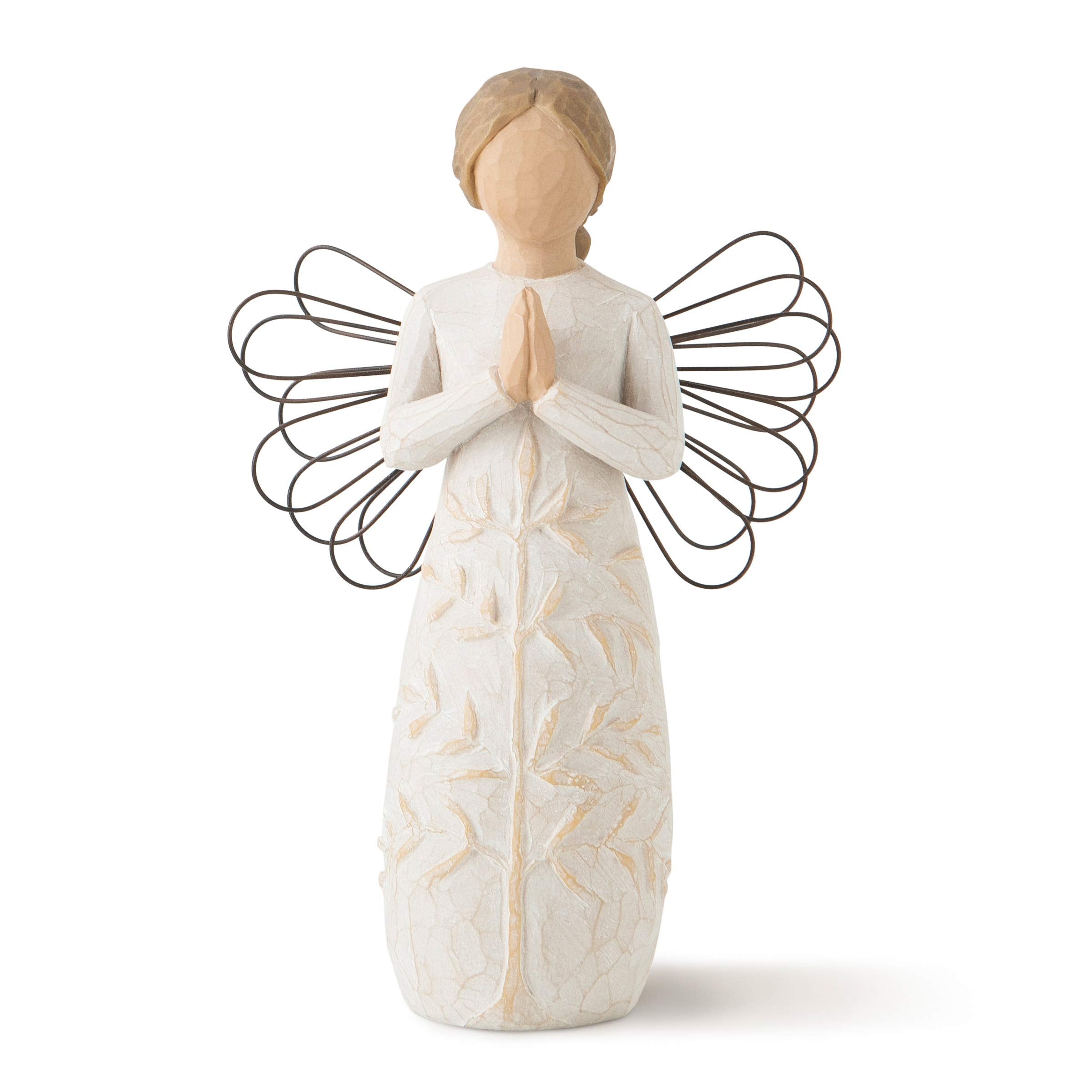 Willow Tree prayer angel cream dress figure, ideal for serene display and mindful moments