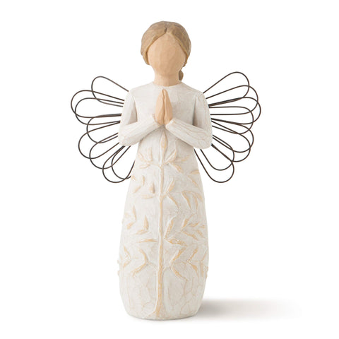 Willow Tree prayer angel cream dress figure, ideal for serene display and mindful moments