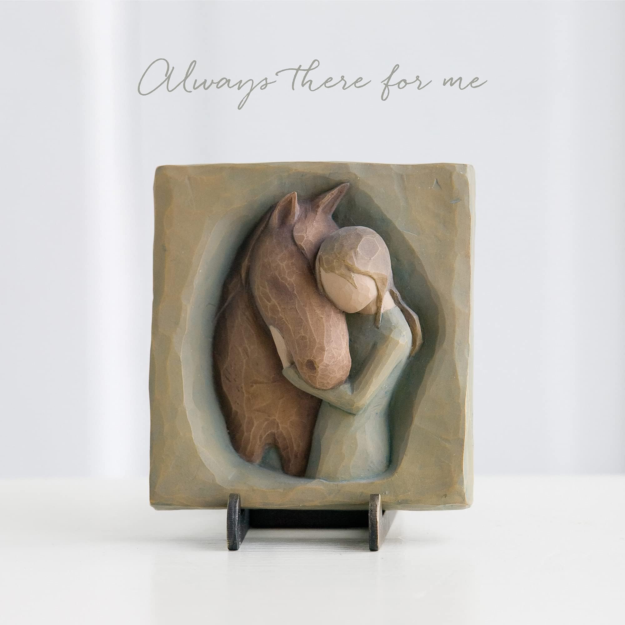 Willow Tree Quiet Strength: wall display option with keyhole hanger.